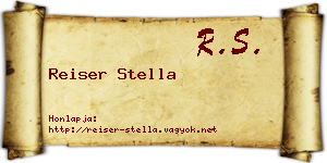 Reiser Stella névjegykártya